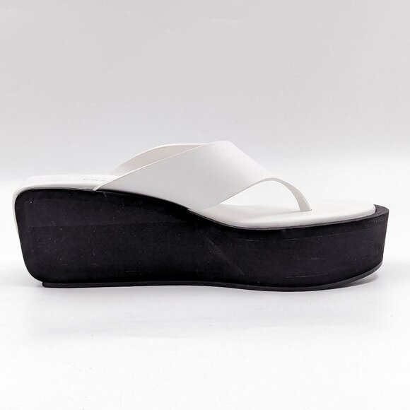 Frame Paris Women Le Ocean White Leather Y2K Retro Sandals Size 9.5US EUR 39.5 - Picture 10 of 11